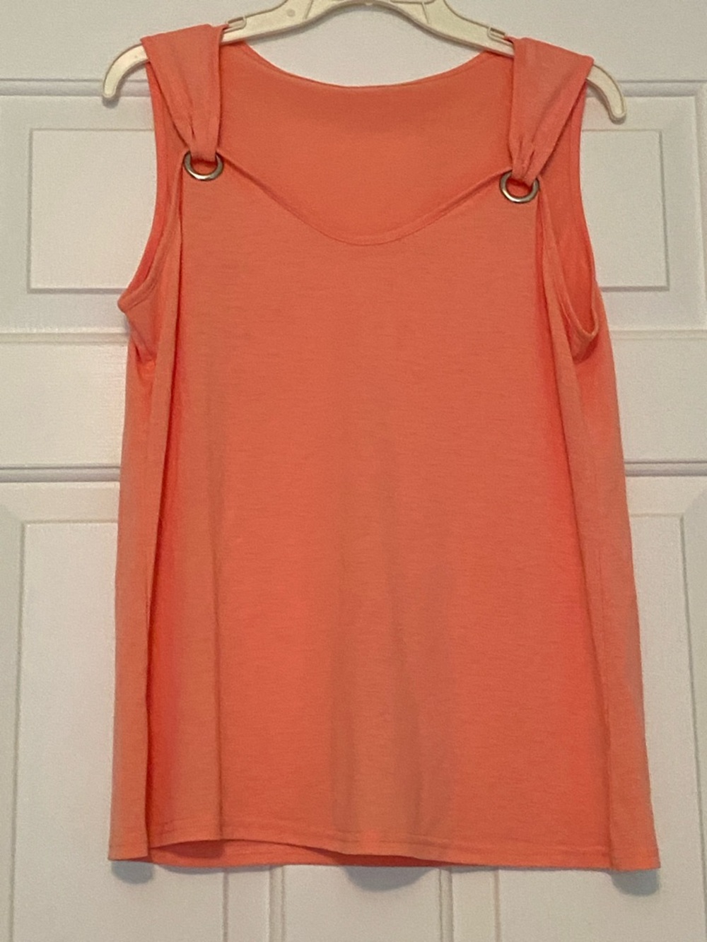 🔥Bundle 10 for $20🔥 Women's Coral Sleeveless Ring-Detail Tank Top